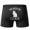 Boxer Homme Mon Angora Turc c'est ma vie – Impression au dos – Noir
