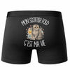 Boxer Homme Mon Scottish Fold c'est ma vie – Impression au dos – Noir