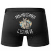 Boxer Homme Mon Mau Égyptien c'est ma vie – Impression au dos – Noir