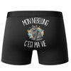 Boxer Homme Mon Nebelung c'est ma vie – Impression au dos – Noir