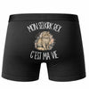 Boxer Homme Mon Selkirk Rex c'est ma vie – Impression au dos – Noir