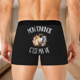 Boxer Homme Mon Tonkinois c'est ma vie – Impression au dos – Noir