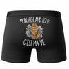 Boxer Homme Mon Highland Fold c'est ma vie – Impression au dos – Noir
