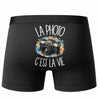 Boxer Homme La photo c'est la vie – Impression au dos – Noir