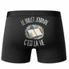 Boxer Homme Le bullet journal c'est la vie – Impression au dos – Noir