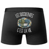 Boxer Homme Les succulentes c'est la vie – Impression au dos – Noir
