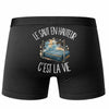 Boxer Homme Le saut en hauteur c'est la vie – Impression au dos – Noir