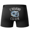 Boxer Homme Le snowboard c'est la vie – Impression au dos – Noir