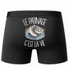 Boxer Homme Le patinage c'est la vie – Impression au dos – Noir