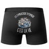 Boxer Homme La gymnastique rythmique c'est la vie – Impression au dos – Noir