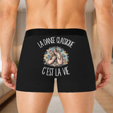 Boxer Homme La danse classique c'est la vie – Impression au dos – Noir