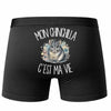 Boxer Homme Mon chinchilla c'est ma vie – Impression au dos – Noir
