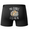 Boxer Homme Ma gerbille c'est ma vie – Impression au dos – Noir