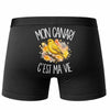 Boxer Homme Mon canari c'est ma vie – Impression au dos – Noir