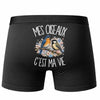 Boxer Homme Mes oiseaux c'est ma vie – Impression au dos – Noir