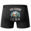 Boxer Homme Mon aquarium c'est ma vie – Impression au dos – Noir