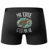 Boxer Homme Ma tortue c'est ma vie – Impression au dos – Noir