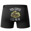 Boxer Homme Mon serpent c'est ma vie – Impression au dos – Noir