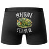 Boxer Homme Mon iguane c'est ma vie – Impression au dos – Noir