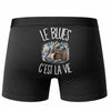 Boxer Homme Le blues c'est la vie – Impression au dos – Noir
