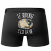 Boxer Homme Le sudoku c'est la vie – Impression au dos – Noir