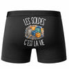 Boxer Homme Les soldes c'est la vie – Impression au dos – Noir