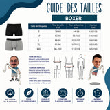 Boxer Homme La famille c'est la vie – Impression au dos – Noir