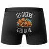 Boxer Homme Les castors c'est la vie – Impression au dos – Noir