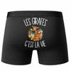 Boxer Homme Les girafes c'est la vie – Impression au dos – Noir