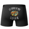 Boxer Homme Les tortues de mer c'est la vie – Impression au dos – Noir