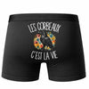 Boxer Homme Les corbeaux c'est la vie – Impression au dos – Noir