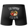 Boxer Homme Être normand c'est la vie – Impression au dos – Noir