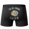 Boxer Homme Être aide-soignant c'est la vie – Impression au dos – Noir