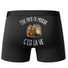 Boxer Homme Être prof de musique c'est la vie – Impression au dos – Noir