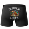 Boxer Homme Être bibliothécaire c'est la vie – Impression au dos – Noir
