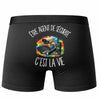 Boxer Homme Être agent de sécurité c'est la vie – Impression au dos – Noir