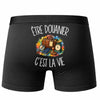 Boxer Homme Être douanier c'est la vie – Impression au dos – Noir