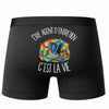 Boxer Homme Être agent d'entretien c'est la vie – Impression au dos – Noir