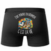 Boxer Homme Être peintre en bâtiment c'est la vie – Impression au dos – Noir