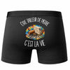 Boxer Homme Être tailleur de pierre c'est la vie – Impression au dos – Noir