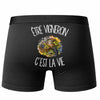 Boxer Homme Être vigneron c'est la vie – Impression au dos – Noir
