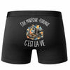 Boxer Homme Être maréchal-ferrant c'est la vie – Impression au dos – Noir