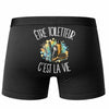 Boxer Homme Être toiletteur c'est la vie – Impression au dos – Noir