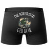 Boxer Homme Être aiguilleur du ciel c'est la vie – Impression au dos – Noir
