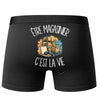 Boxer Homme Être magasinier c'est la vie – Impression au dos – Noir