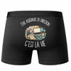 Boxer Homme Être assistante de direction c'est la vie – Impression au dos – Noir