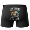 Boxer Homme Être caissier c'est la vie – Impression au dos – Noir