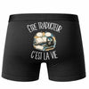 Boxer Homme Être traducteur c'est la vie – Impression au dos – Noir