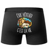 Boxer Homme Être hôtelier c'est la vie – Impression au dos – Noir