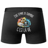 Boxer Homme Être femme de chambre c'est la vie – Impression au dos – Noir